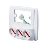 MULTIPRESA DA PARETE BIANCA 3 USC. SCH.+BIV. ROSI