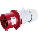 SPINA INDUSTRIALE DIRITTA 3P+N+T 32A 380V IP44 ROSSA ELETTROCANALE