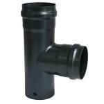 CANNA FUMARIA NERO MM. 80 - TEE PER STUFA A PELLET