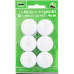 BOTTONI MAGNETICI MM. 30 BIANCO PZ. 12 ART. MR-B