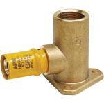 RACCORDO A PRESSARE GAS GOMITO C/FLANCIA FEMM. MM. 16 X 1/2" PER MULTISTRATO "UNIDELTA"