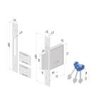 SERRATURA SECUREMME A INFIL. MM. 40 (3 CH. 2 GIRI) D.M.