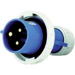 SPINA INDUSTRIALE DIRITTA IEC309 220V 16A 2P+T IP67 BLU