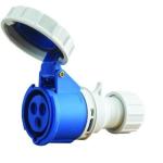PRESA INDUSTRIALE DIRITTA IEC309 220V 16A 2P+T IP67 BLU