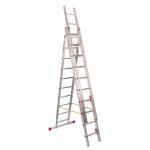 SCALA ALLUMINIO TRE ELEMENTI "TECNA3" 9+9+9 H. MAX=6.00 SICOS
