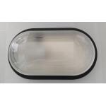 PLAFONIERA OVALE LUNA ELLISSE E27 IP54 C/BORDO BIANCO