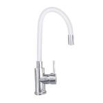 MISCELATORE LAVELLO MONOC. SNAKE C/CANNA FLESSIBILE ALTA BIANCO