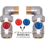 VALVOLA A SFERA M. F. C/LEVA A SQUADRA PER COLLETTORI 1" C/BOCCHETTONE