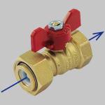 VALVOLA A FARFALLA DRITTA F. F. C/GIRELLO E NON RITORNO 1/2" X 1/2"