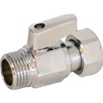 VALVOLA MINISFERA M. F. 1/2" C/DADO GIREVOLE CROMATA