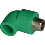 GOMITO PPR FILETTATO MASCHIO MM. 25 X 1/2"