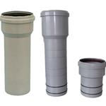 TRONCHETTO IN PP HTEM GRIGIO ATTACCO AL PVC MM. 125 X 110 L=MM.260